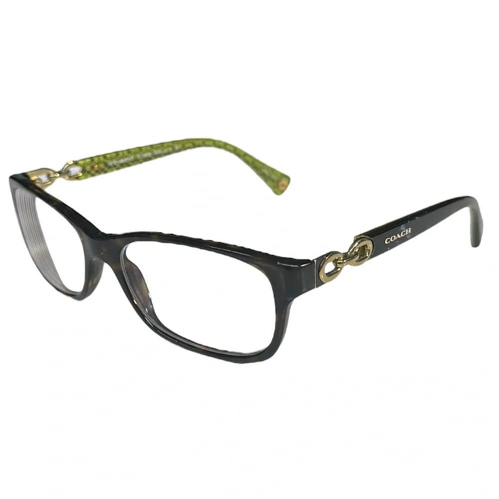 Coach HC5232 Fannie Dark Tortoise/Green Sig C Eyeglass Glasses Frames 52-16 135